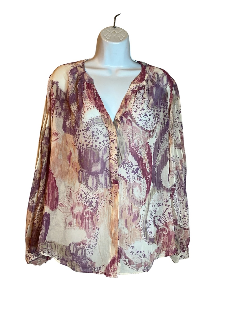 Chico's Georgette Pintuck blouse